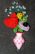 Torus Flower Vessel Pin