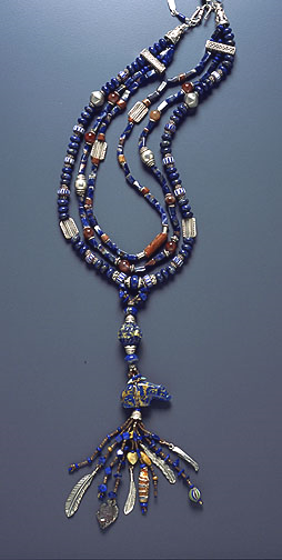 Lapis Bear Necklace