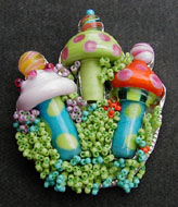 Three Magic Mushrooms Pin