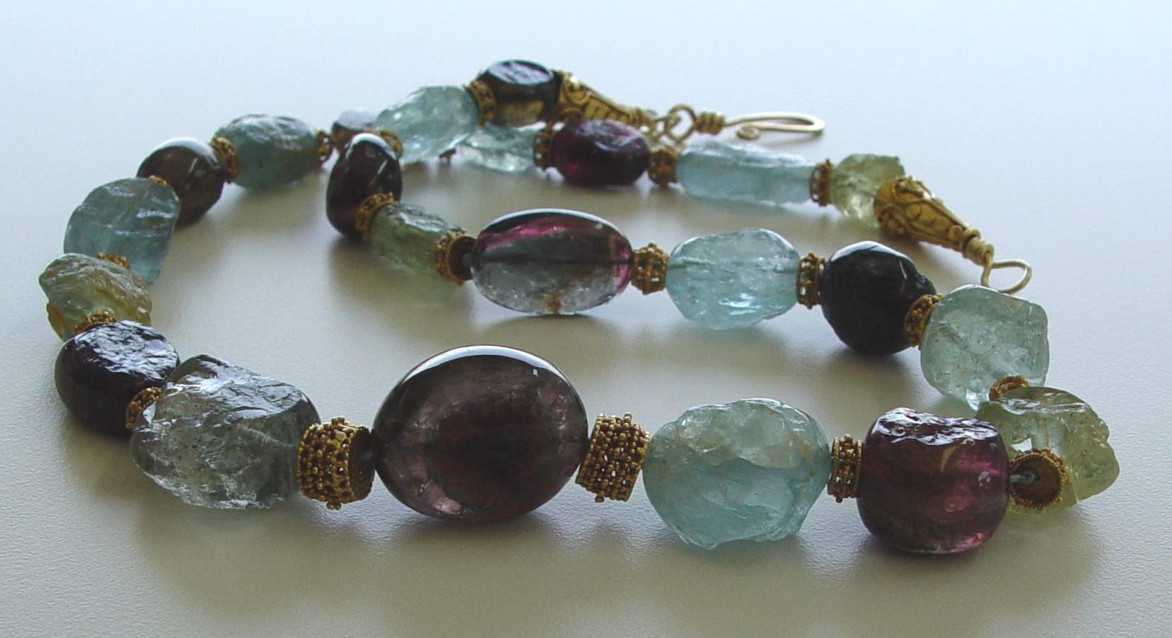 Detail of Aquamaline Necklace