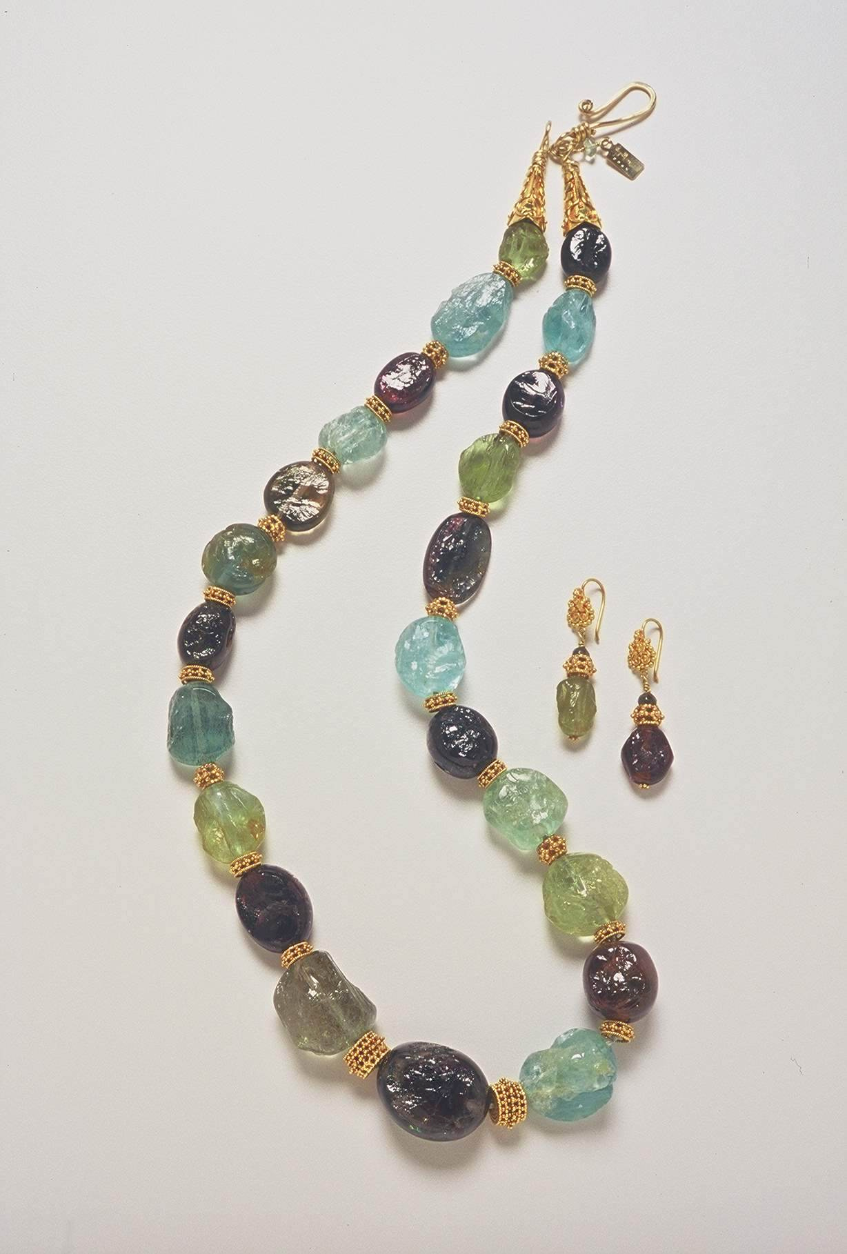 Detail of Aquamaline Necklace