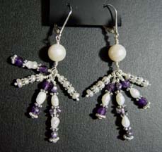 Detail of Fizzy Pearls Earrings