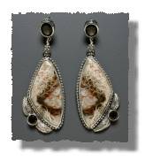 Fossil Tree Fern Earrings