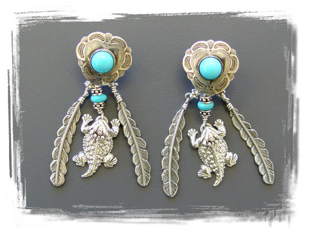 Horned Toad Earrings