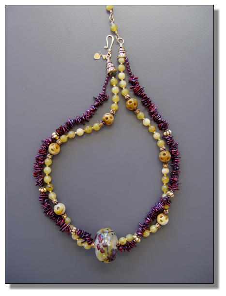 Garnet Vines Necklace