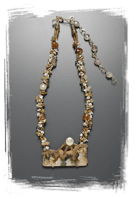 Moon Over the Waves Necklace