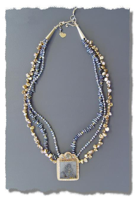 Agate Fairy Self Portrait Necklace