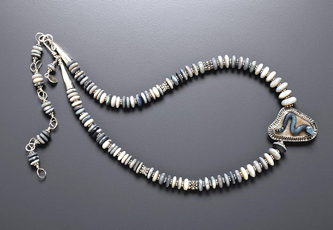 Little Blue Snake Necklace
