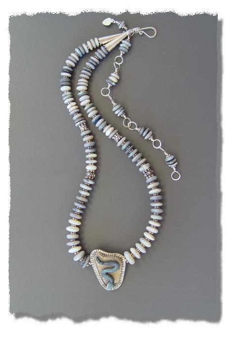Little Blue Snake Necklace