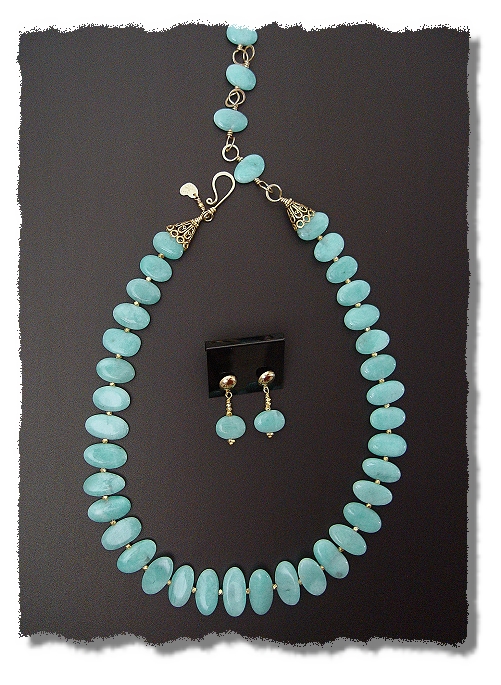 Amazonite Necklace and Earrings