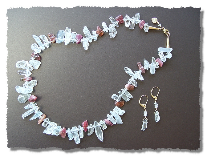 Aquamarine and Tourmaline Necklace