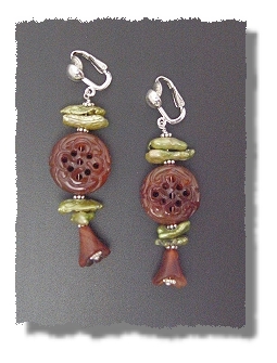 Carnelian and Pearl Earrings