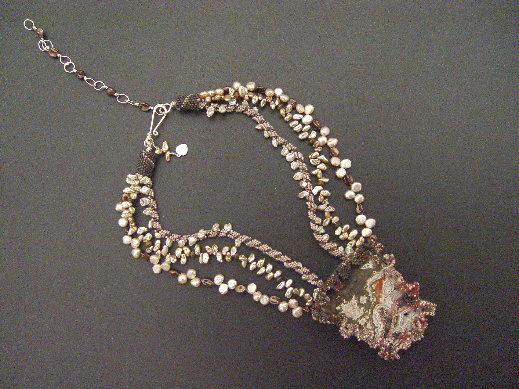 Detail of Midnight Passage Necklace