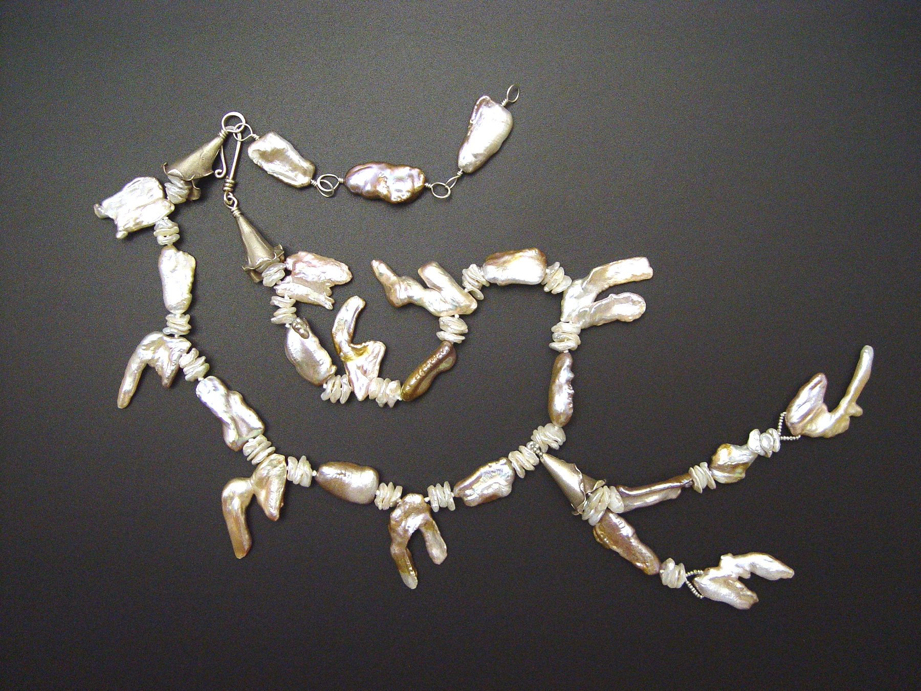 Detail of Wings of Pearl Necklace