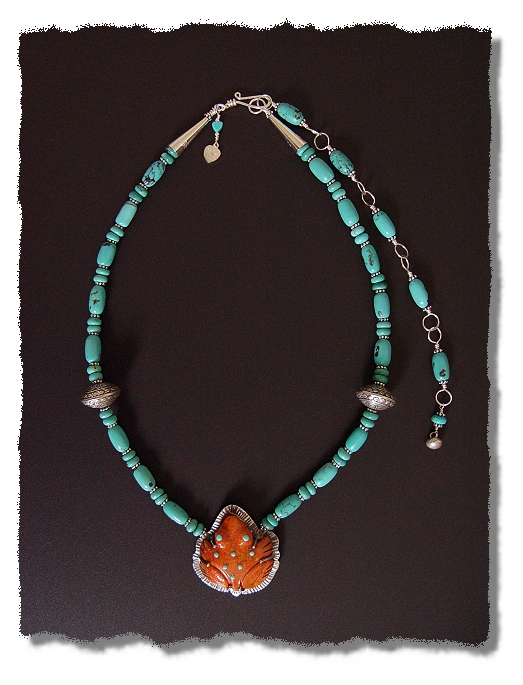 Coral Frog Necklace - Mary Hicklin Coral Frog Necklace