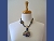 Denim Bear Necklace on model - Mary Hicklin Denim Bear Necklace on model