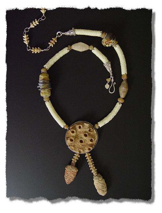 Fossil Head Coral Necklace - Mary Hicklin Fossil Head Coral Necklace