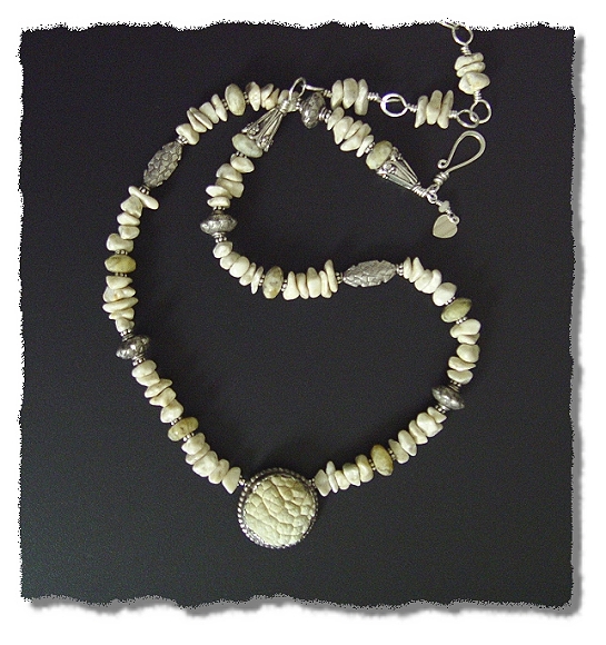 Lizard Skin Agate Necklace - Mary Hicklin Lizard Skin Agate Necklace