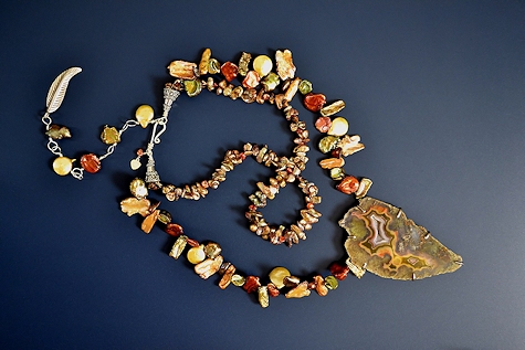 Agua Nueva Leaf Necklace - Mary Hicklin Agua Nueva Leaf Necklace