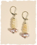 Opal Ladybug Earrings