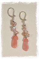 Pink Opal Earrings