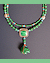 Malachite Bear Necklace Detail- Mary Hicklin Malachite Bear Necklace Detail