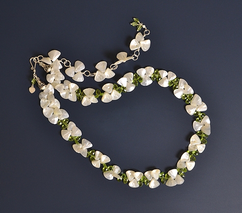 Peridot and Mother of Pearl Necklace - Mary Hicklin Peridot and Mother of Pearl Necklace