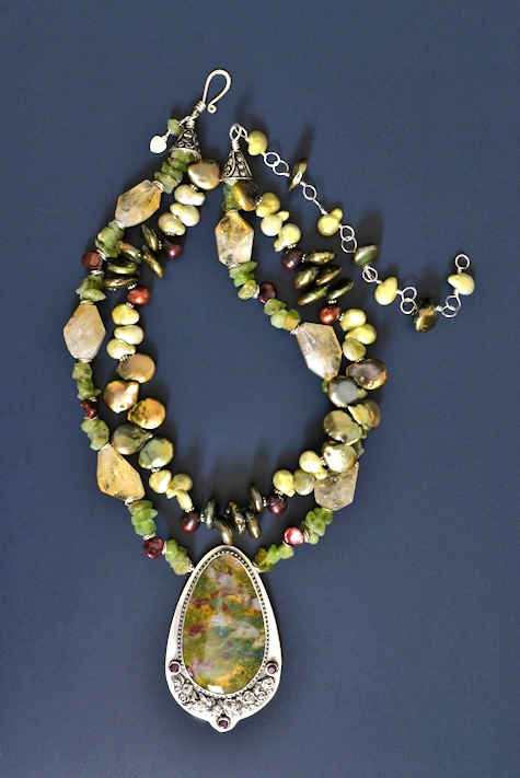Monet's Garden Necklace - Mary Hicklin Monet's Garden Necklace