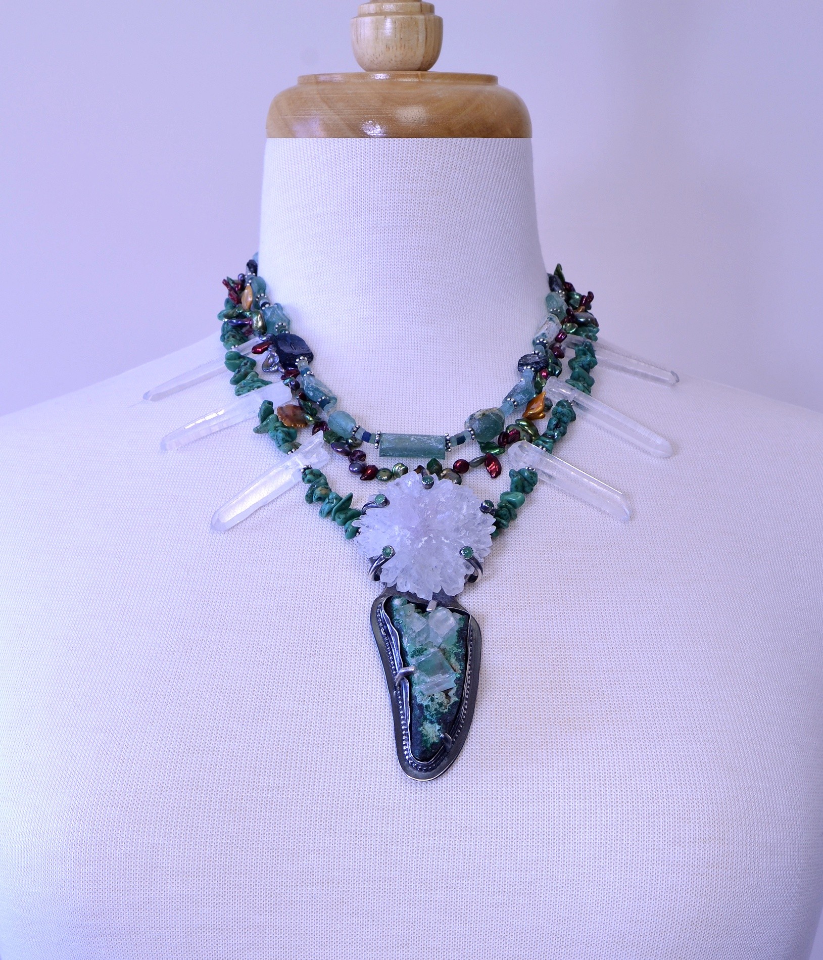 Radiant Creature Necklace and Earrings