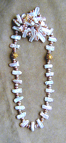 Rectangular Pearl Necklace