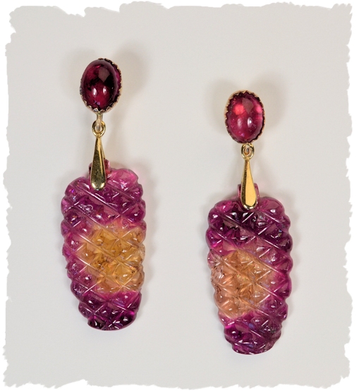 Tourmaline Grape Earrings