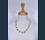 Peridot and Mother of Pearl Necklace on model