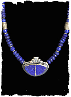 Lapis Surface with Pyrite Necklace