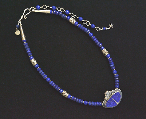Lapis with Pyrite Necklace